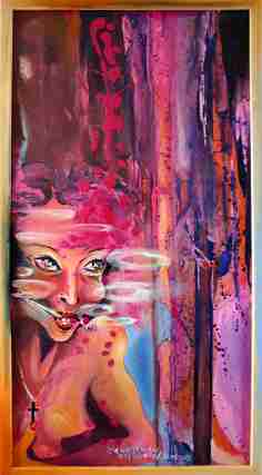 Model mit 40, 2001, 120 x 60 cm, VG-BK-Urh 936 702